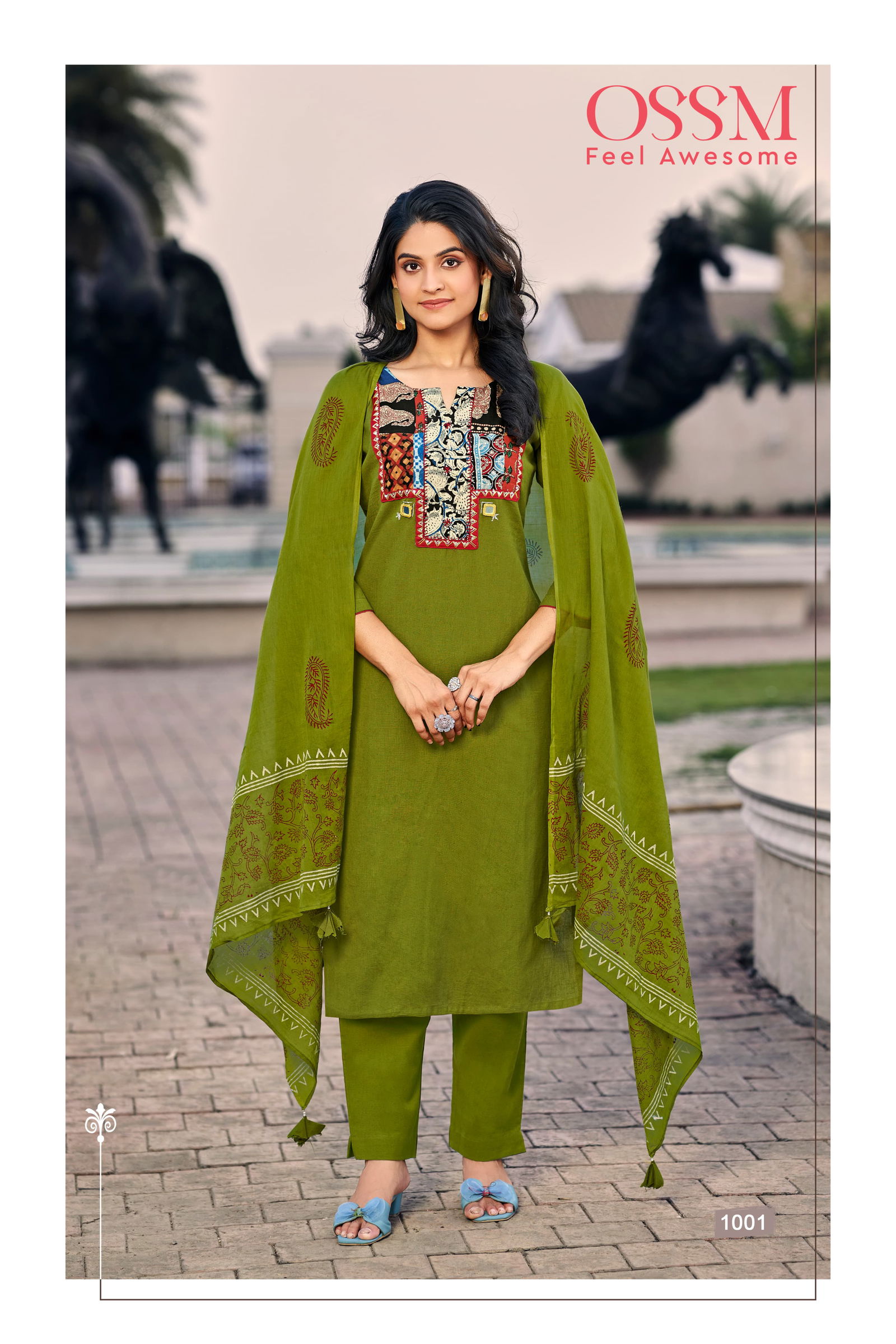 Mahek By Ossm Premium Cotton Kurti With Bottom Dupatta Wholesale Clothing Suppliers In India